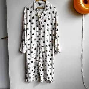 TOPSHOP Cactus Shirt Dress - Size 8